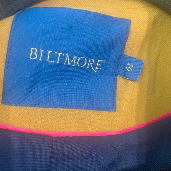 Biltmore Blazer‎ Jacket Womens 10 Brown Wool Blend Peak Lapel Double Breasted - Picture 5 of 9